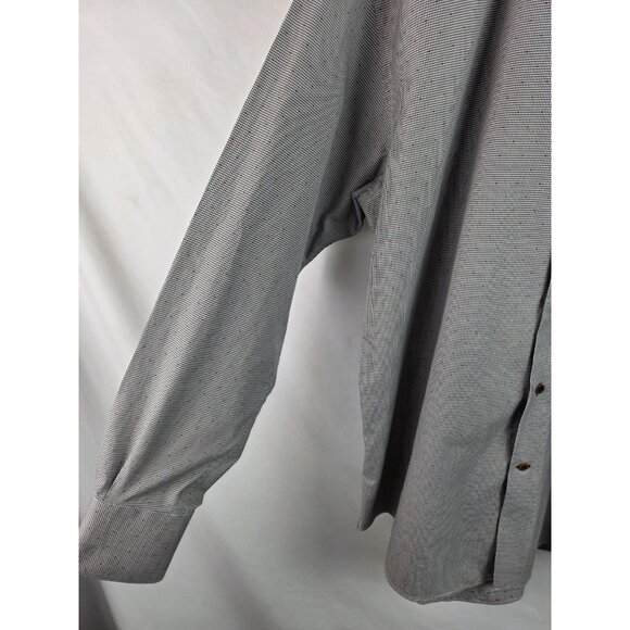 Circle of Gentlemen Men's Shirt Garvey Size 44 17.5 Gray Long Sleeve Button Down - Picture 5 of 12